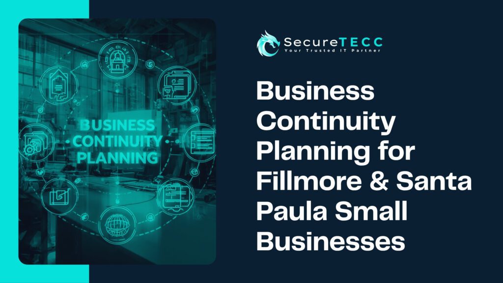 SecureTECC banner showing 'Business Continuity Planning' text surrounded by a circular process diagram.